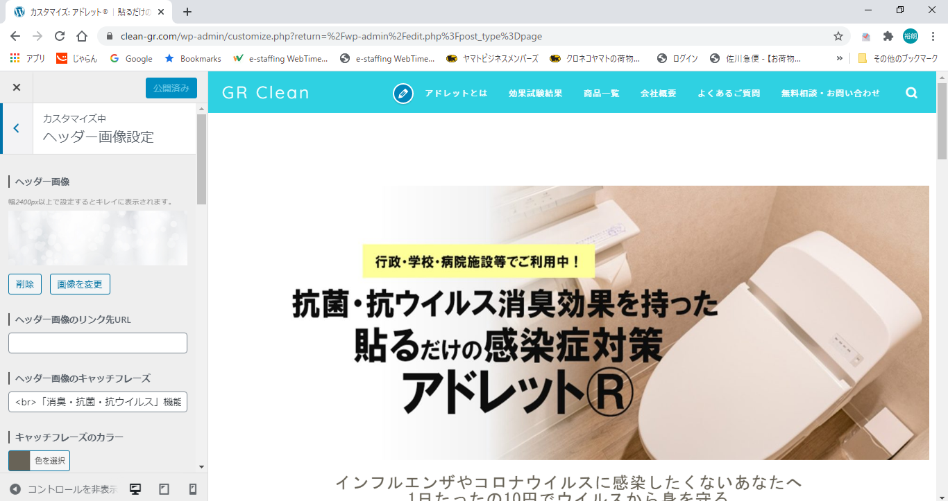 固定ページにするとヘッダー画像が表示されない Jin Forum