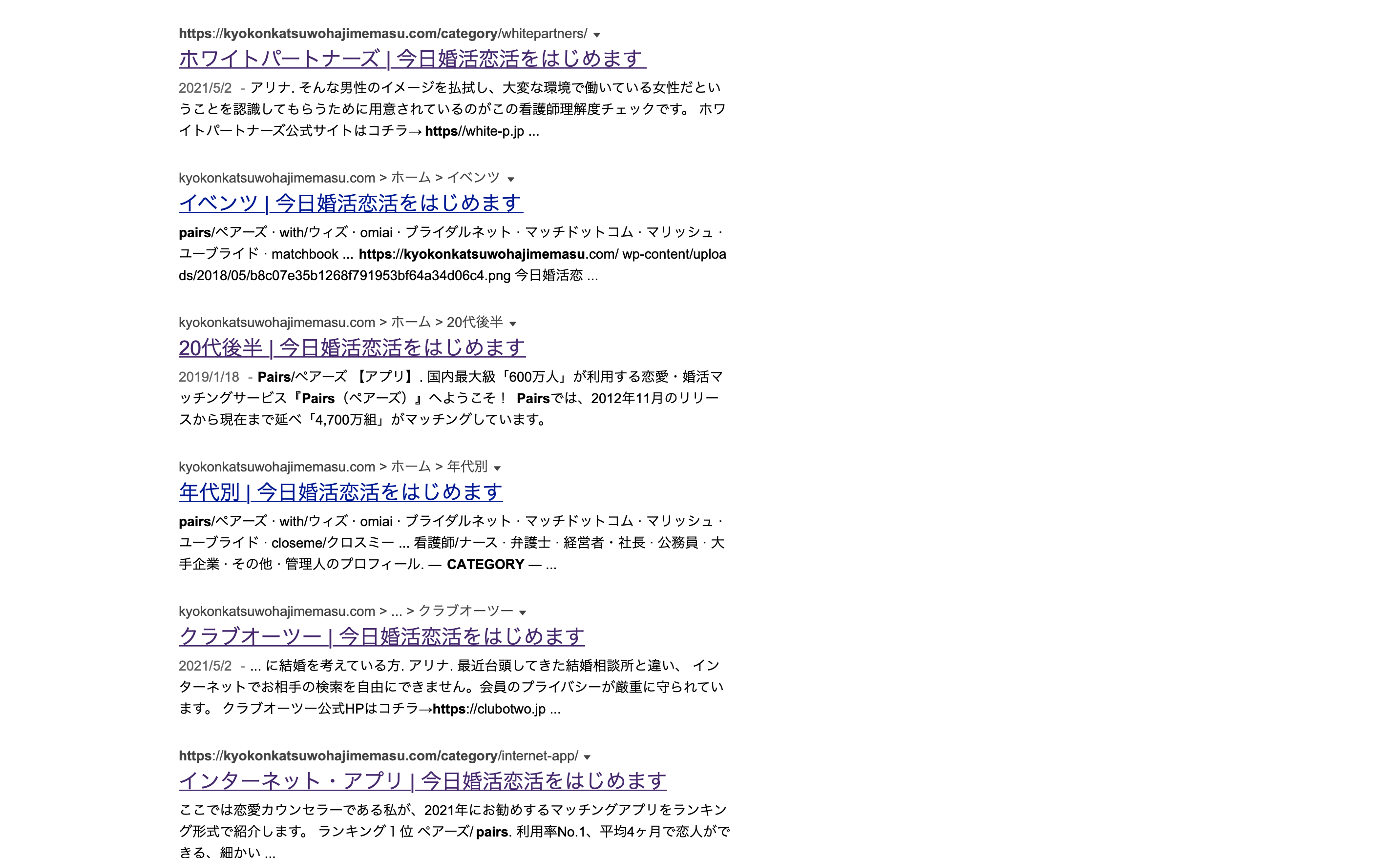 検索結果にページタイトルが表示されない カテゴリーページ Jin Forum